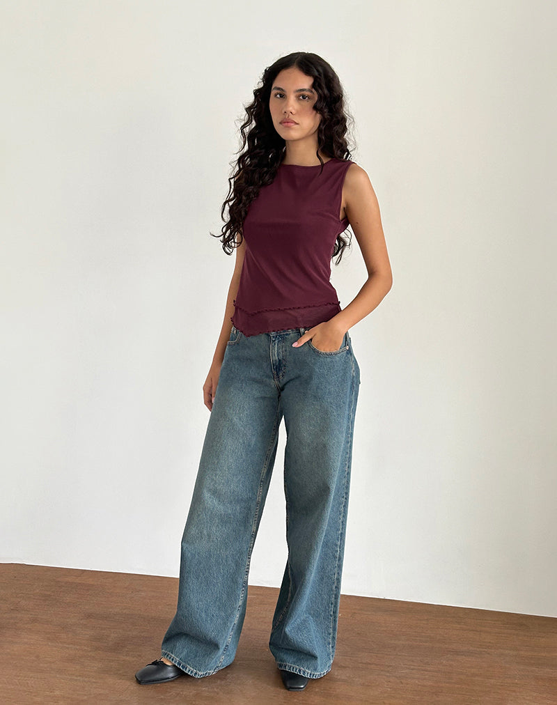 Image de Rochie Top asymétrique en maille marron