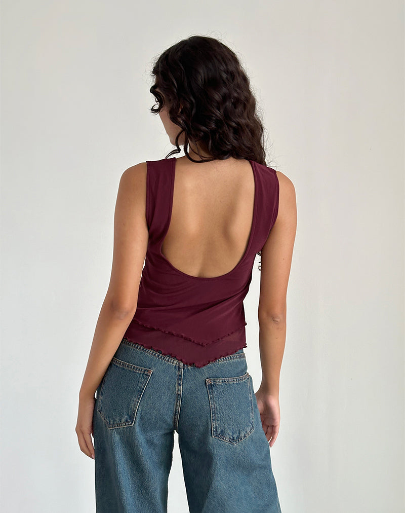 Image de Rochie Top asymétrique en maille marron