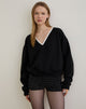 Image of Rodyn Jumper in Black with White Picot Binding