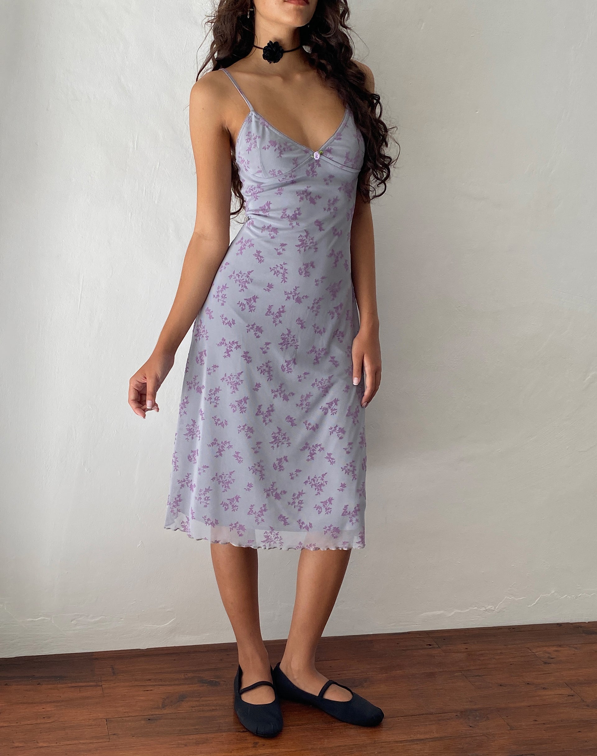 Image de Rohaya Midi Dress in Purple Botanist Flock