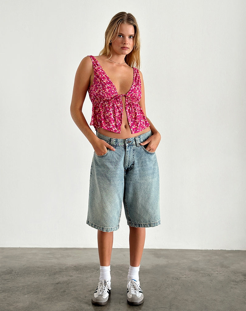 Image de Rolia Cami Top in Ditsy Floral Pink