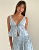 Image de Rolia Cami Top in Blue Flower Gingham