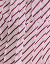 Chiffon rayé rose et bourgogne