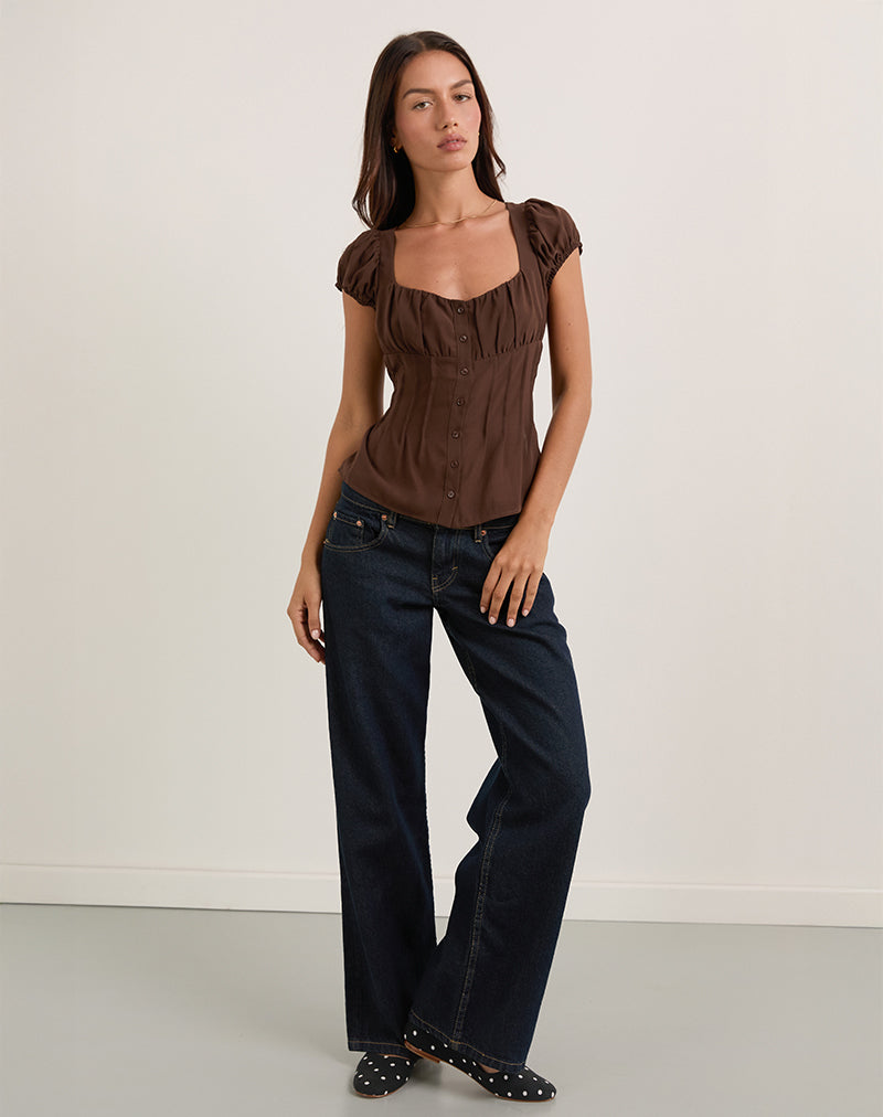 Image de Rolina Blouse in Chiffon Brown
