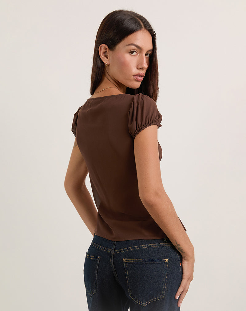 Image de Rolina Blouse in Chiffon Brown