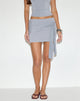 Image de la mini-jupe Gretna Tie en Cupro Lilac Grey