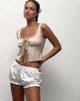 Image de Rona Satin Butterfly Top in Buttercream