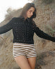 Image de la veste Ronira Chambray Studs en noir