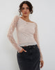 Image de Rory Long Sleeve Lace Top in Pink