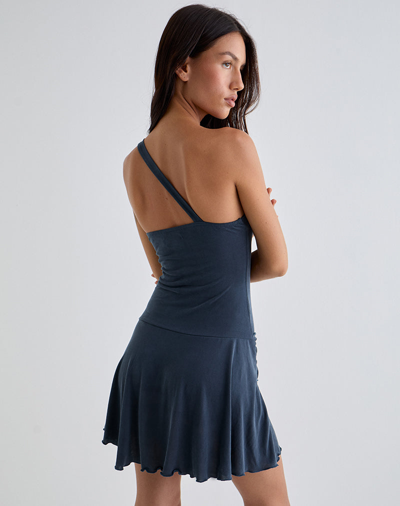 Image de Roshni Mini robe asymétrique en Ocean Storm