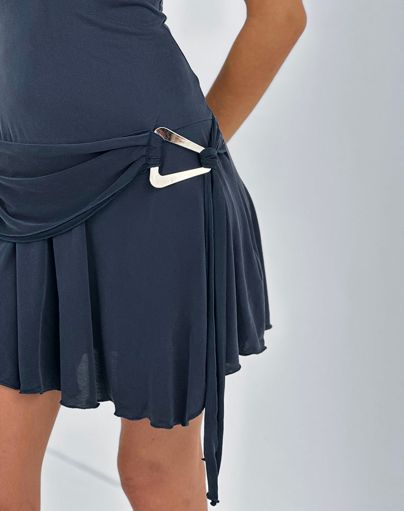 Image de Roshni Mini robe asymétrique en Ocean Storm