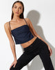 image de Rosta Crop Top in Denim Blue Chambray