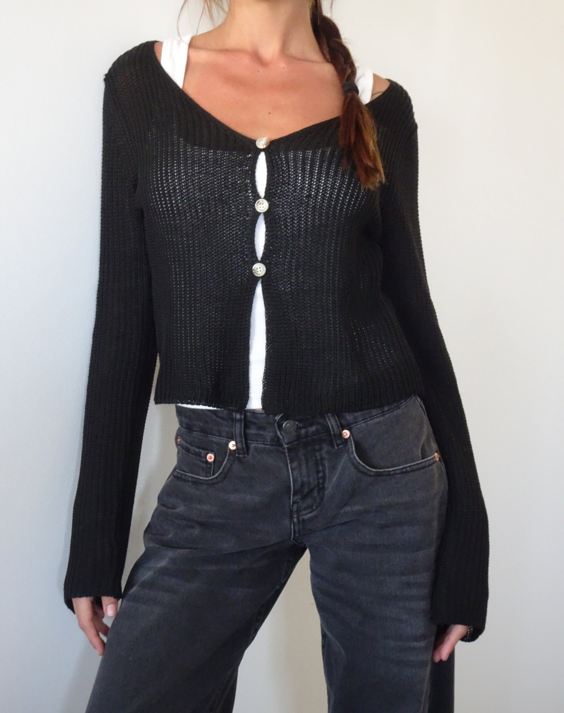 Image de Devita Long Sleeve Knitted Top in Black