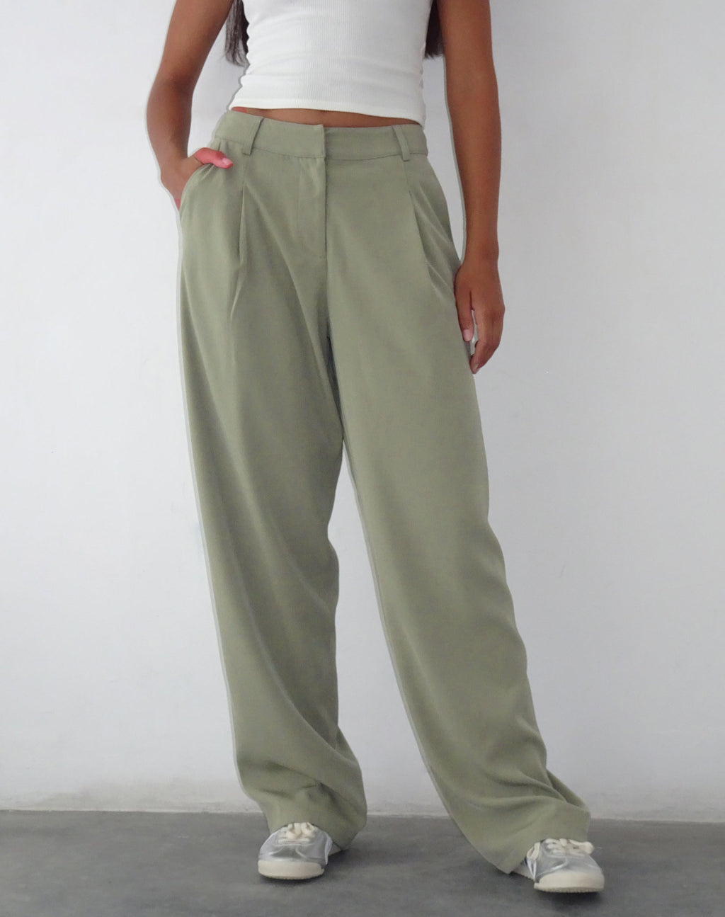 Pantalon large Sakaria, Tailoring Stone Sage
