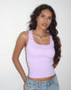 image de Roxe Ribbed Vest Top in Soft Lilac