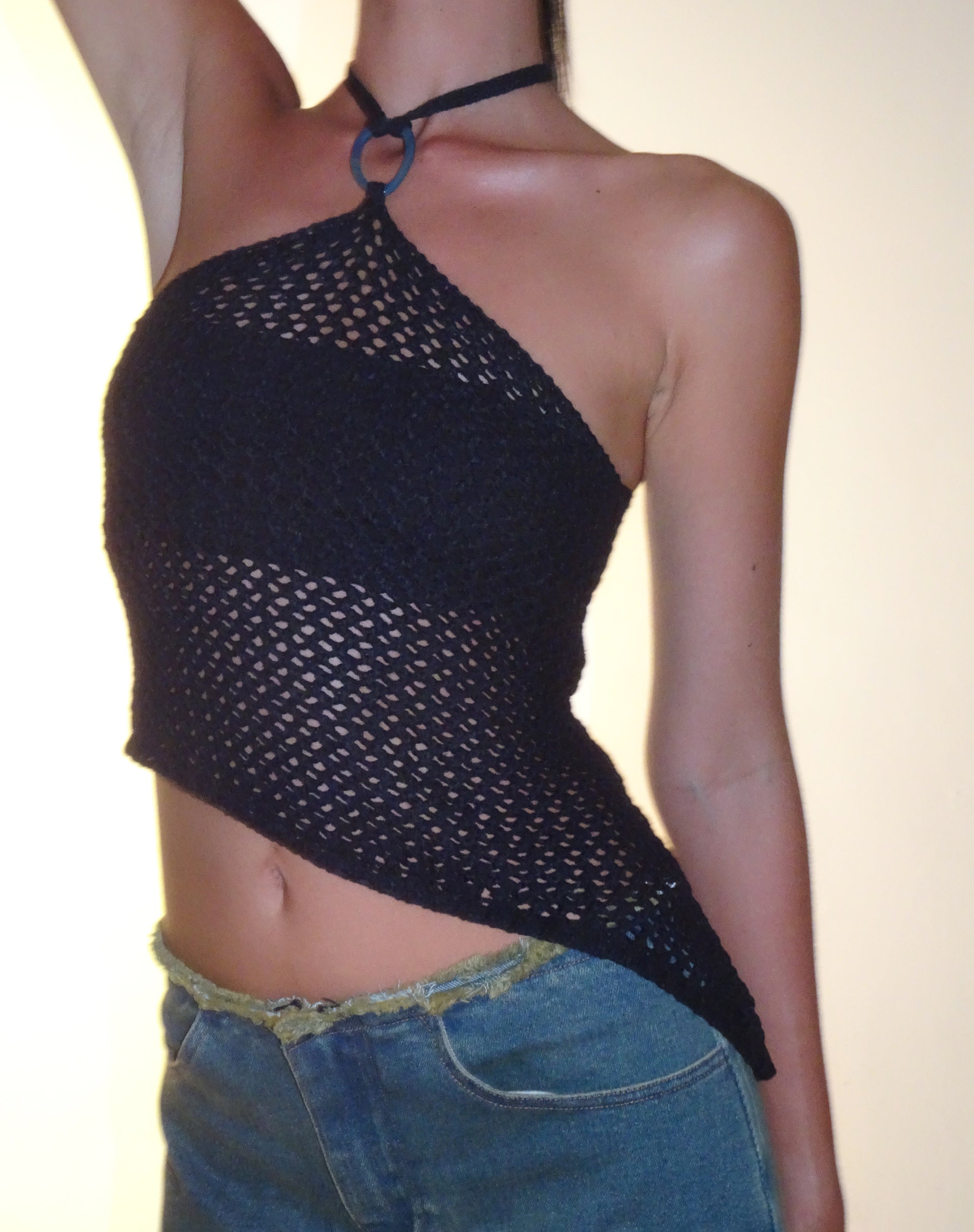 Image de Royani Halterneck Top in Black Knit