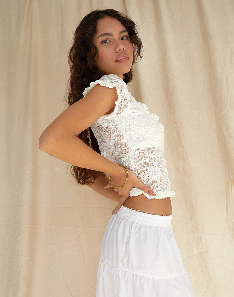 Image de Rufte Top en dentelle Ivoire