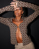 Image de MOTEL X IRIS Ruix Top in Chain Tangle Dark Brown