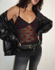 Image de Rumaysa Cami Top in Lips Flock Black