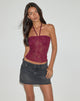 Image de Ruwi Halter Top in Sequin Knit Burgundy