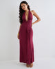 Image de Ryoko Maxi Dress in Cupro Burgundy