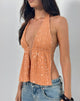 Image de Ryoma Halterneck Top in Sequin Knit Orange