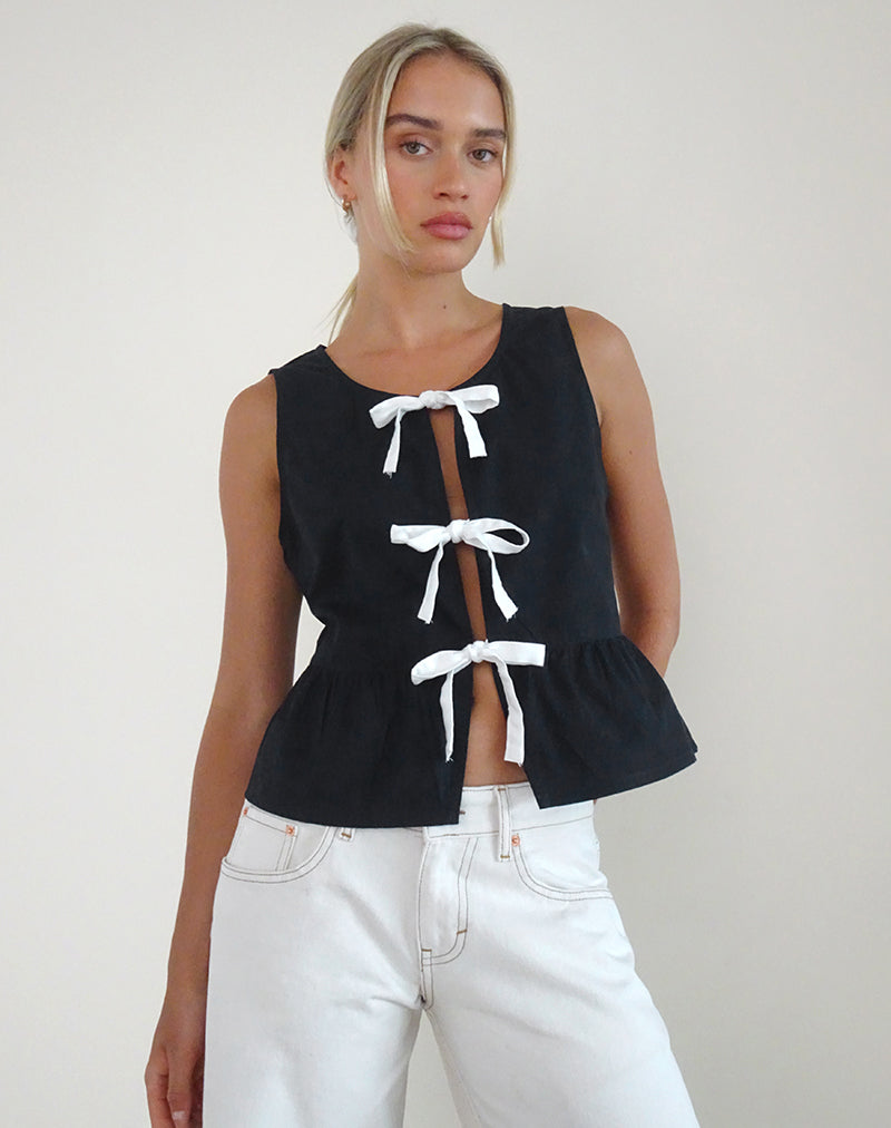 Image de Ryoti Top in Tap Shoe with Off White Bows