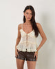 Image de Raeya Tie Front Cami Top in Chiffon Cream