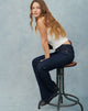 Image de Rigid Low Rise Flare Jeans In Indigo