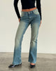 Image de Rigid Low Rise Flare Jeans in Sea Green