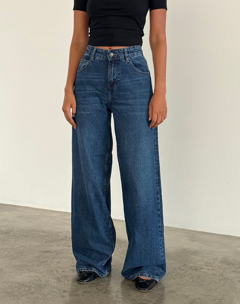 Image de Roomy Extra Wide Jeans in Mid Blue Used