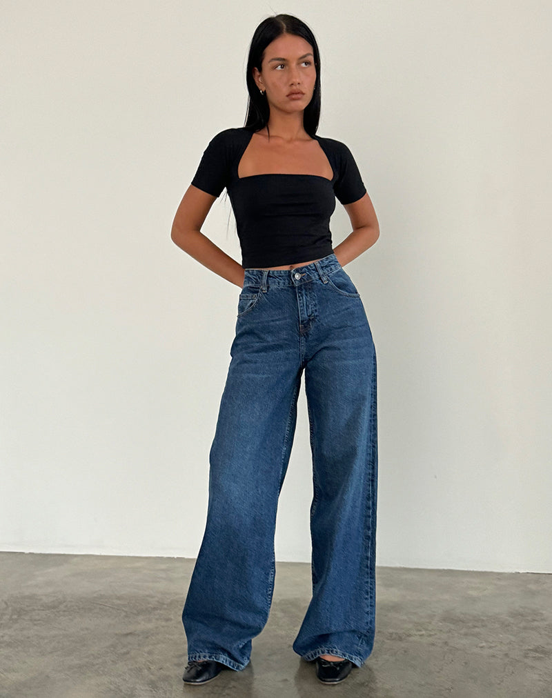 Image de Roomy Extra Wide Jeans in Mid Blue Used