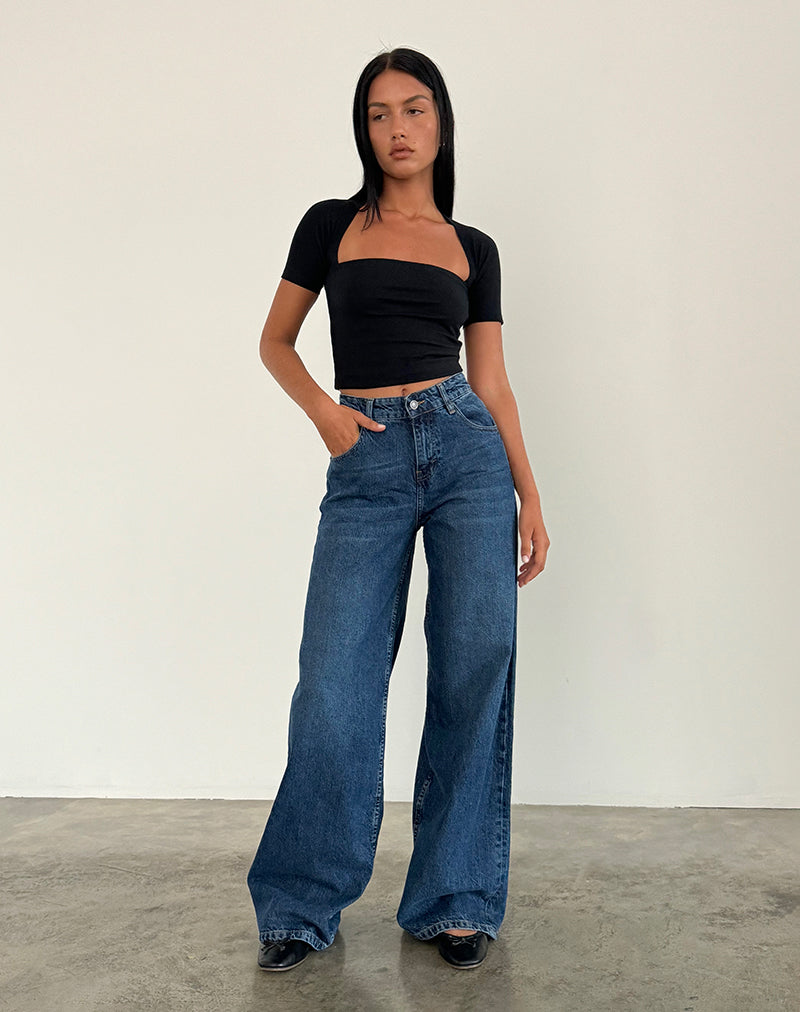 Image de Roomy Extra Wide Jeans in Mid Blue Used