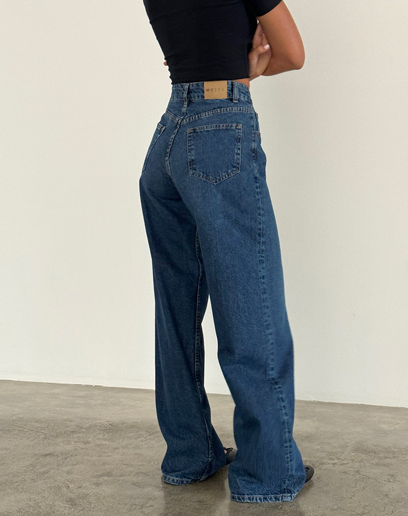 Image de Roomy Extra Wide Jeans in Mid Blue Used