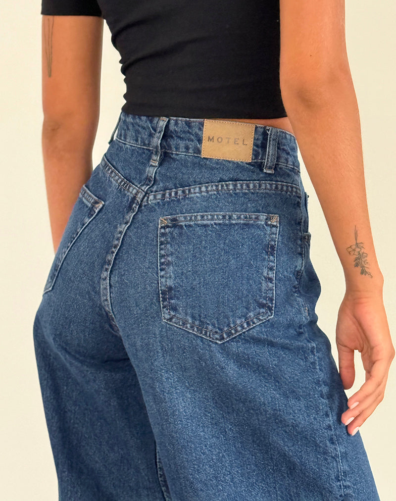 Image de Roomy Extra Wide Jeans in Mid Blue Used