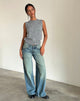 Image de Roomy Extra Wide Low Rise Jeans in Sea Green