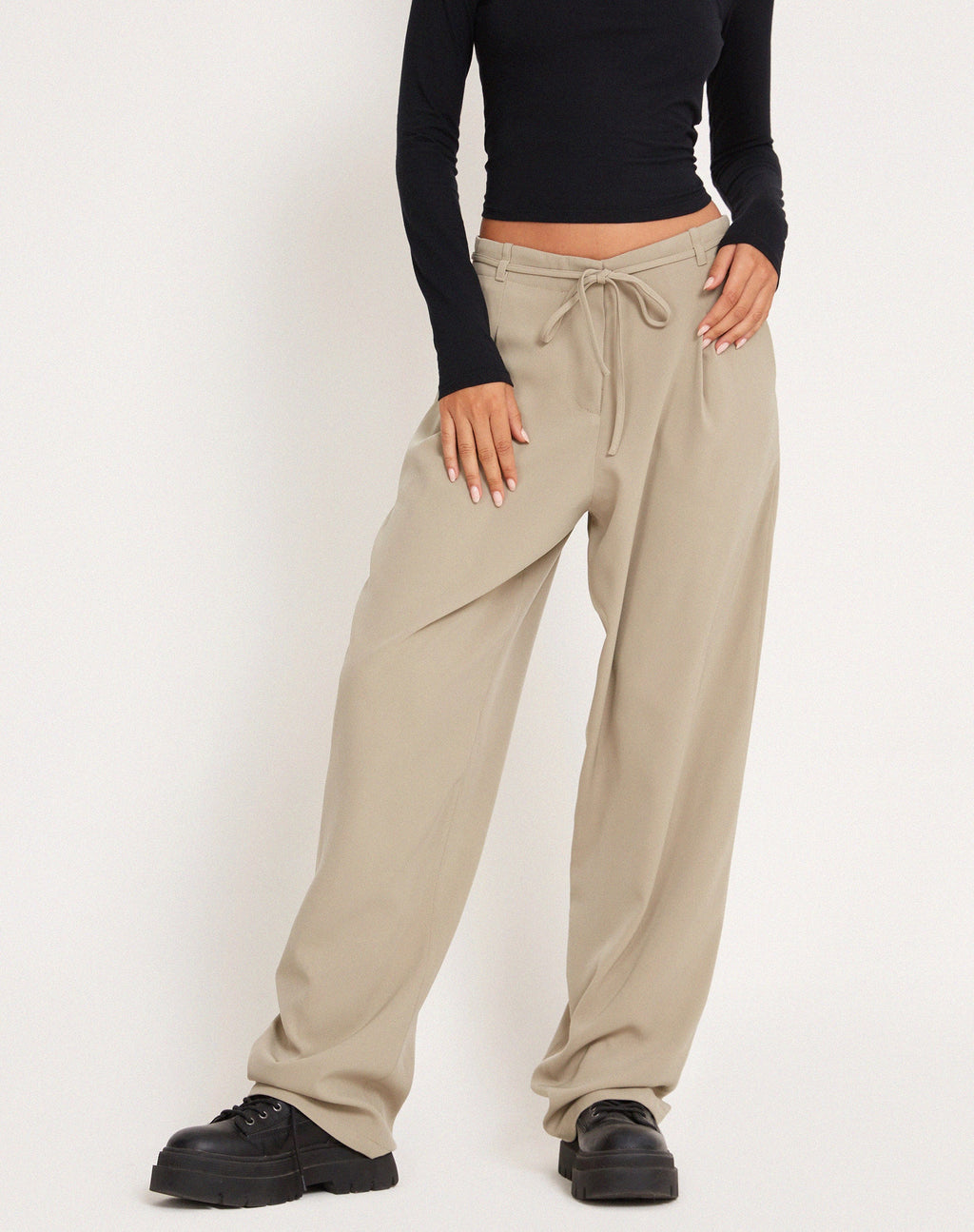 Pantalon Sabria en Tailoring Taupe