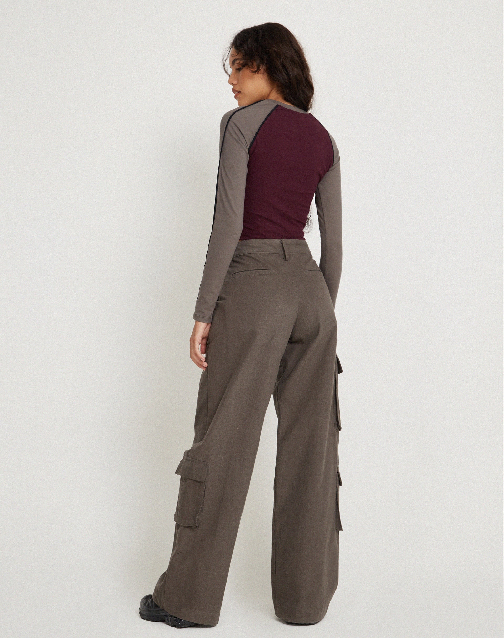 Image de Sachiel Long Sleeve Top in Oxblood Cloudburst Black