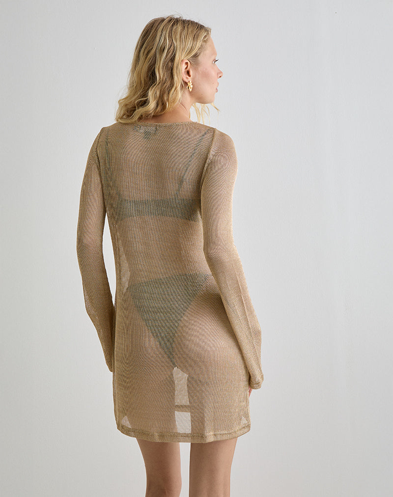 Image de la mini robe Sachin en chaîne d'or