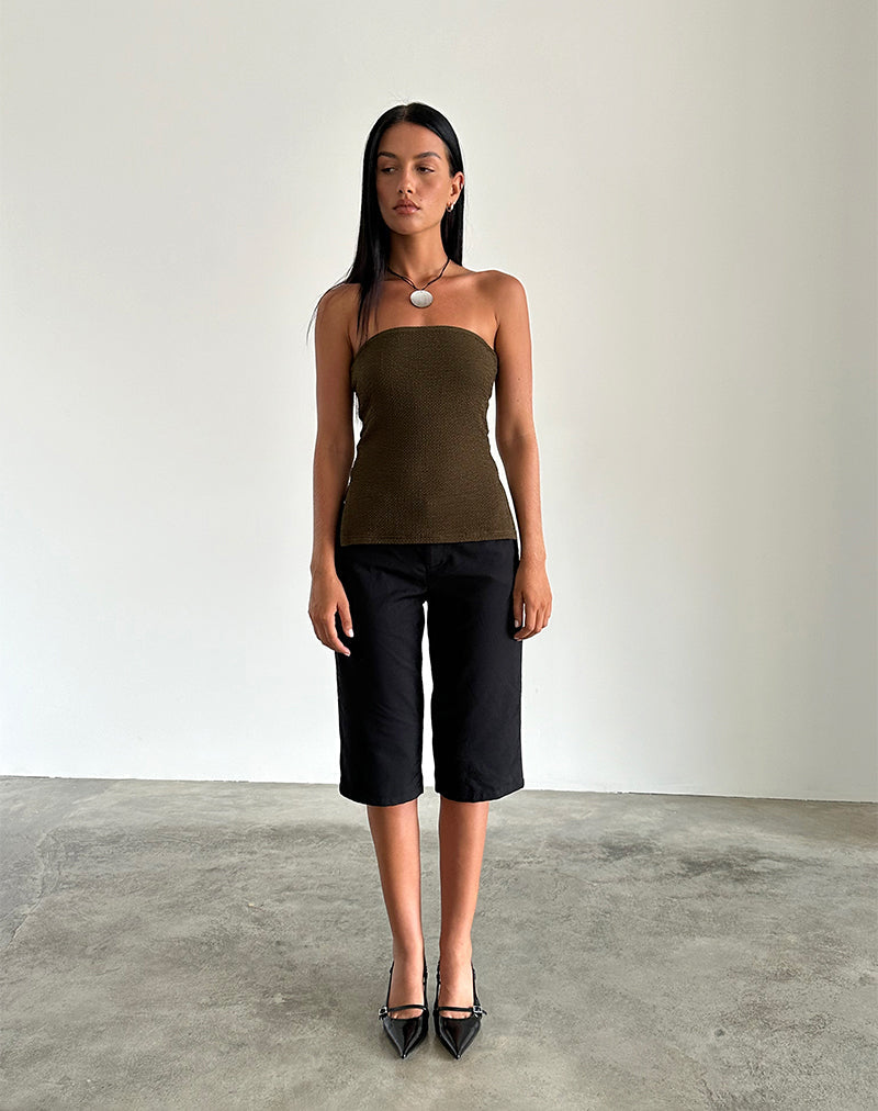 Image de Sadi Tube Top in Textured Chocolate