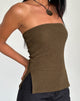 Image de Sadi Tube Top in Textured Chocolate