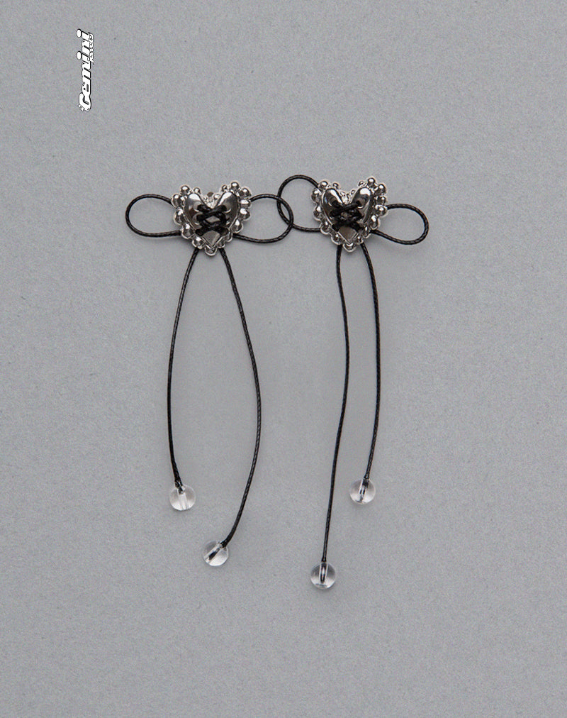 Boucles d'oreilles Sadie Bow en argent