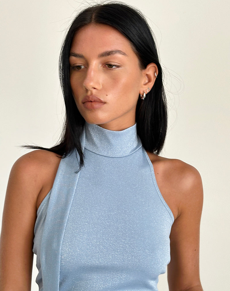Image de Saeran Halterneck Top in Blue Shimmer