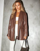 Image de Saken Blazer en Pu Brown