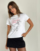 Image de Saki Tee-shirt en blanc avec graphique caniche