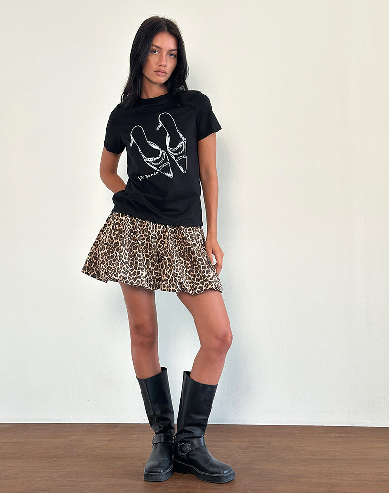 Tee-shirt Saki en noir avec imprimé Lets Dance