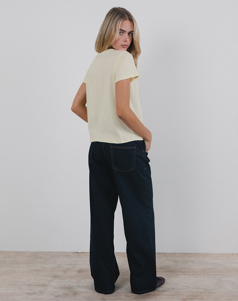 Image de Saki Tee in Buttermilk with Cherry Wine Print