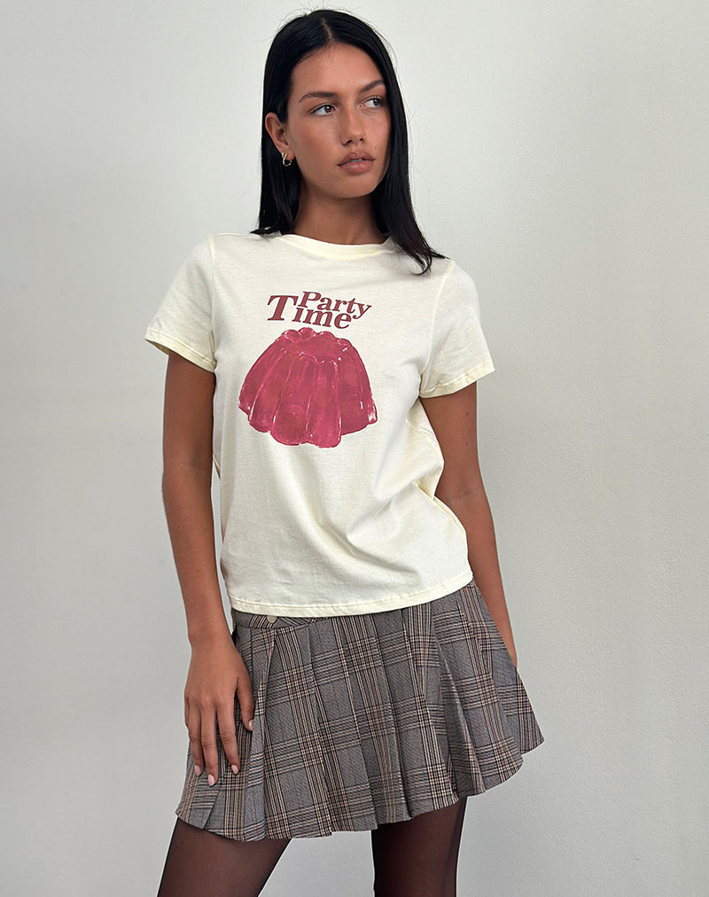 Tee-shirt Saki en Buttermilk avec imprimé Party Time