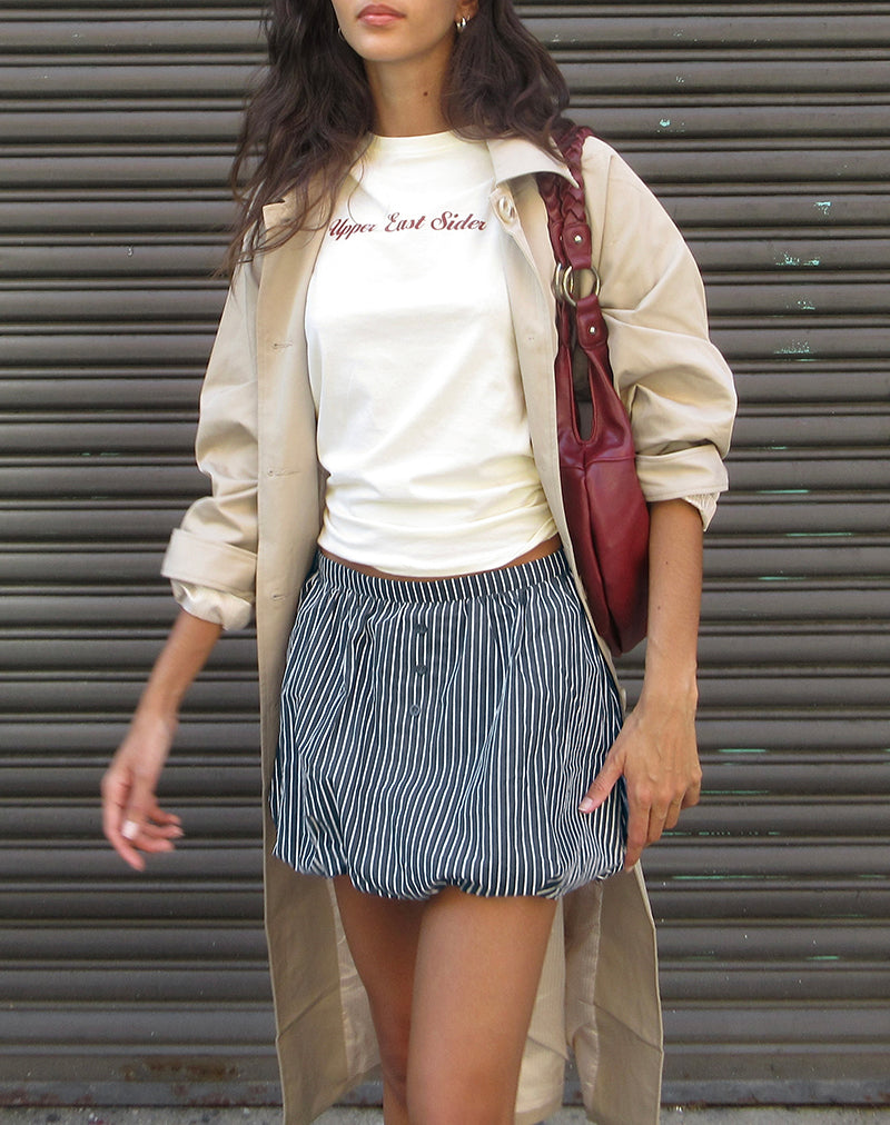 Tee-shirt Saki en ivoire avec imprimé Upper East Sider