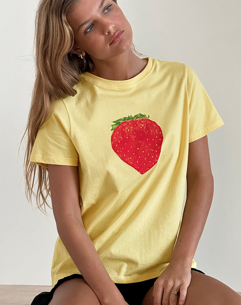Image de Saki Tee in Lemonade Oversized Strawberry
